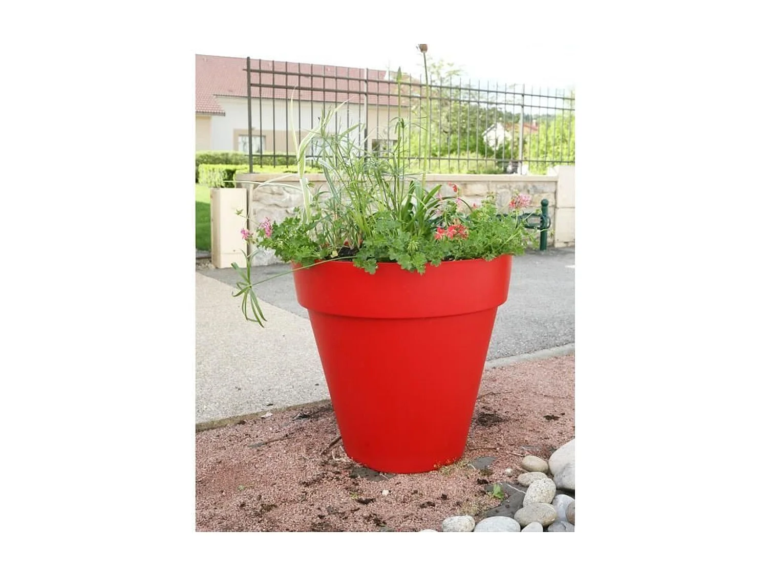 Pot de fleurs Soleilla - Rond Ø 49 x 44,8 cm - Rouge