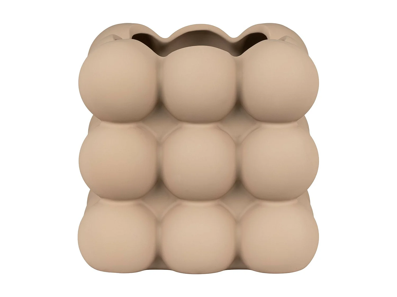 Pot de fleur en céramique marron foncé Ø 13,5 x 13 cm