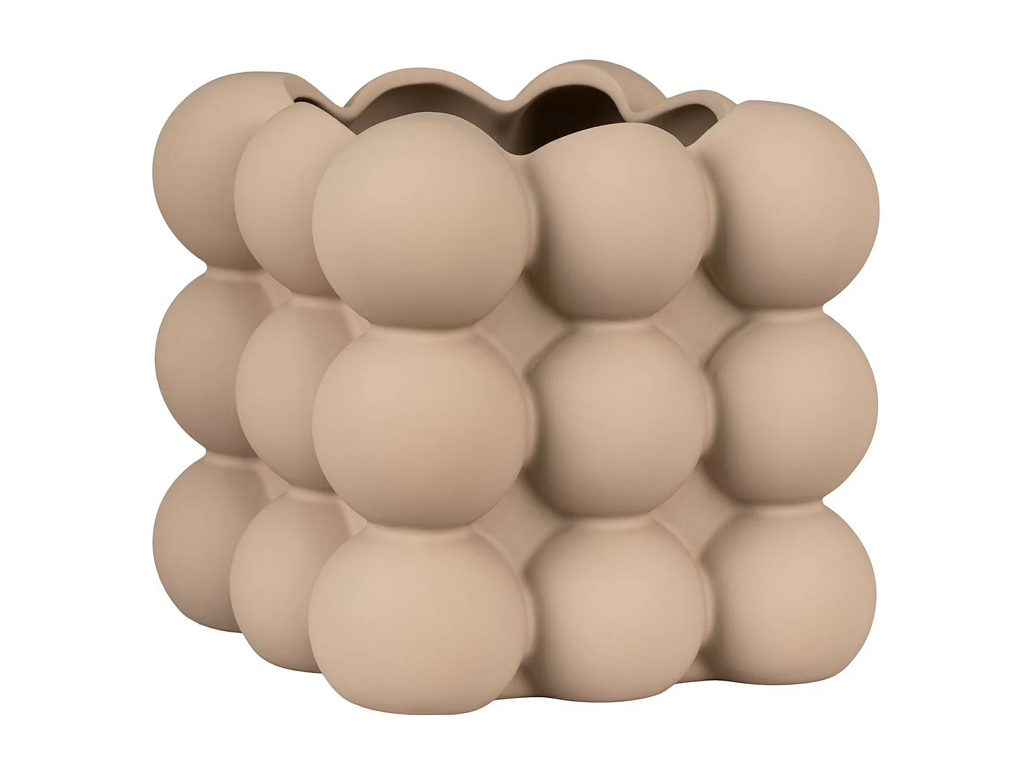 Pot de fleur en céramique marron foncé Ø 13,5 x 13 cm