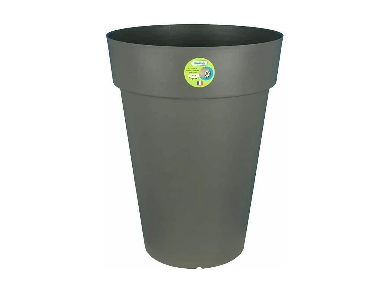 Pot de fleurs Soleilla - Rond Ø 50 x 66 cm - Gris pailleté