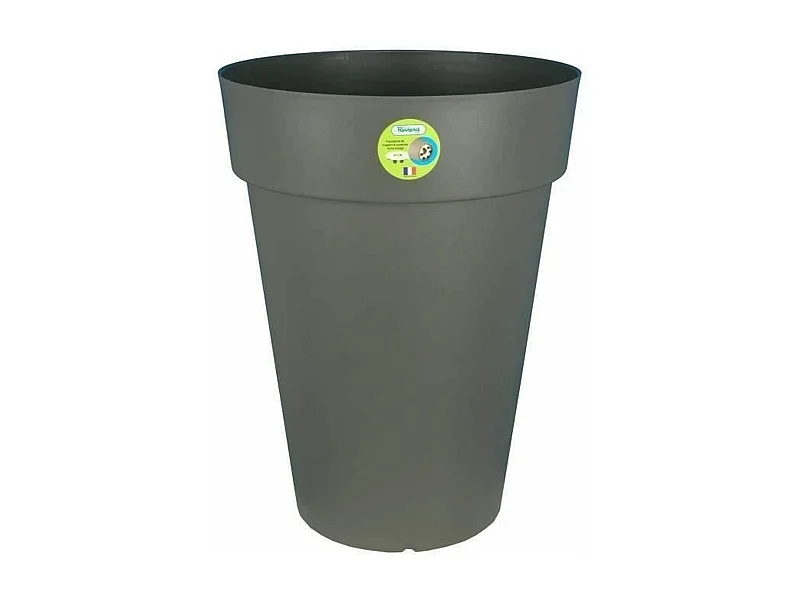 Pot de fleurs Soleilla - Rond Ø 50 x 66 cm - Gris pailleté