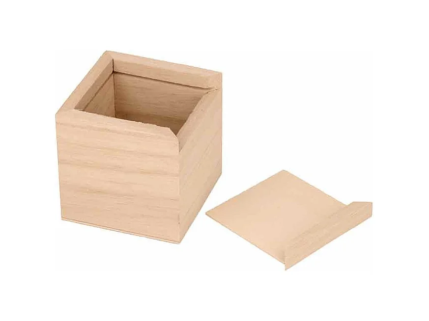 Set de 6 tirelires carrées en bois - 6 x 6 x 6 cm