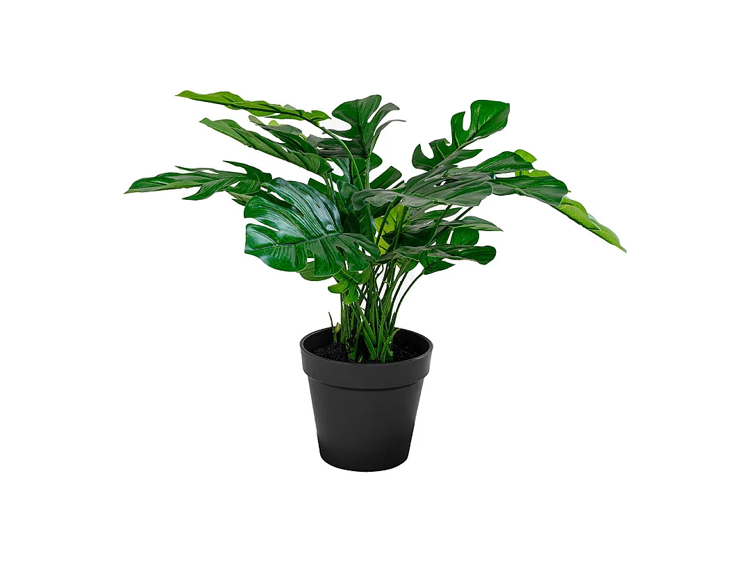 Monstera plante artificielle H45 cm verte.