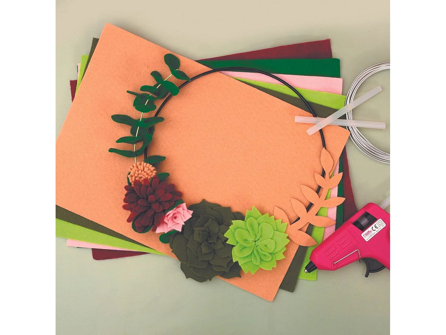 Coffret DIY Couronne de succulentes