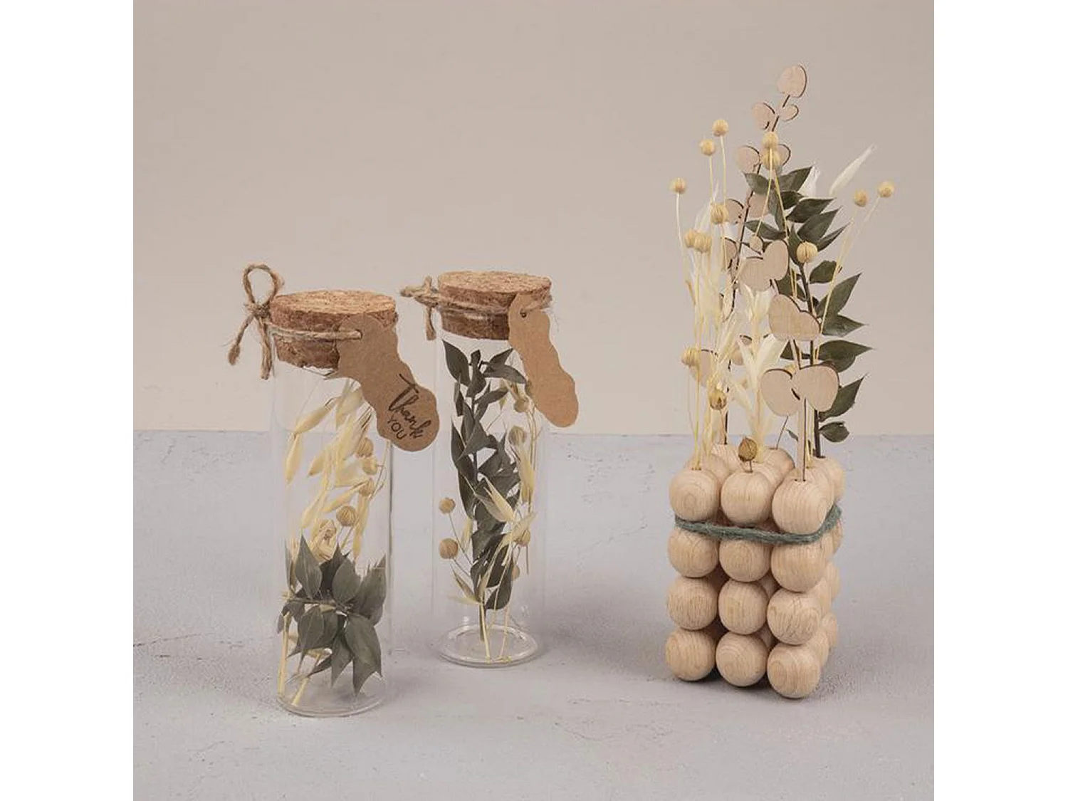 Boeket van natuurlijke gedroogde bloemen