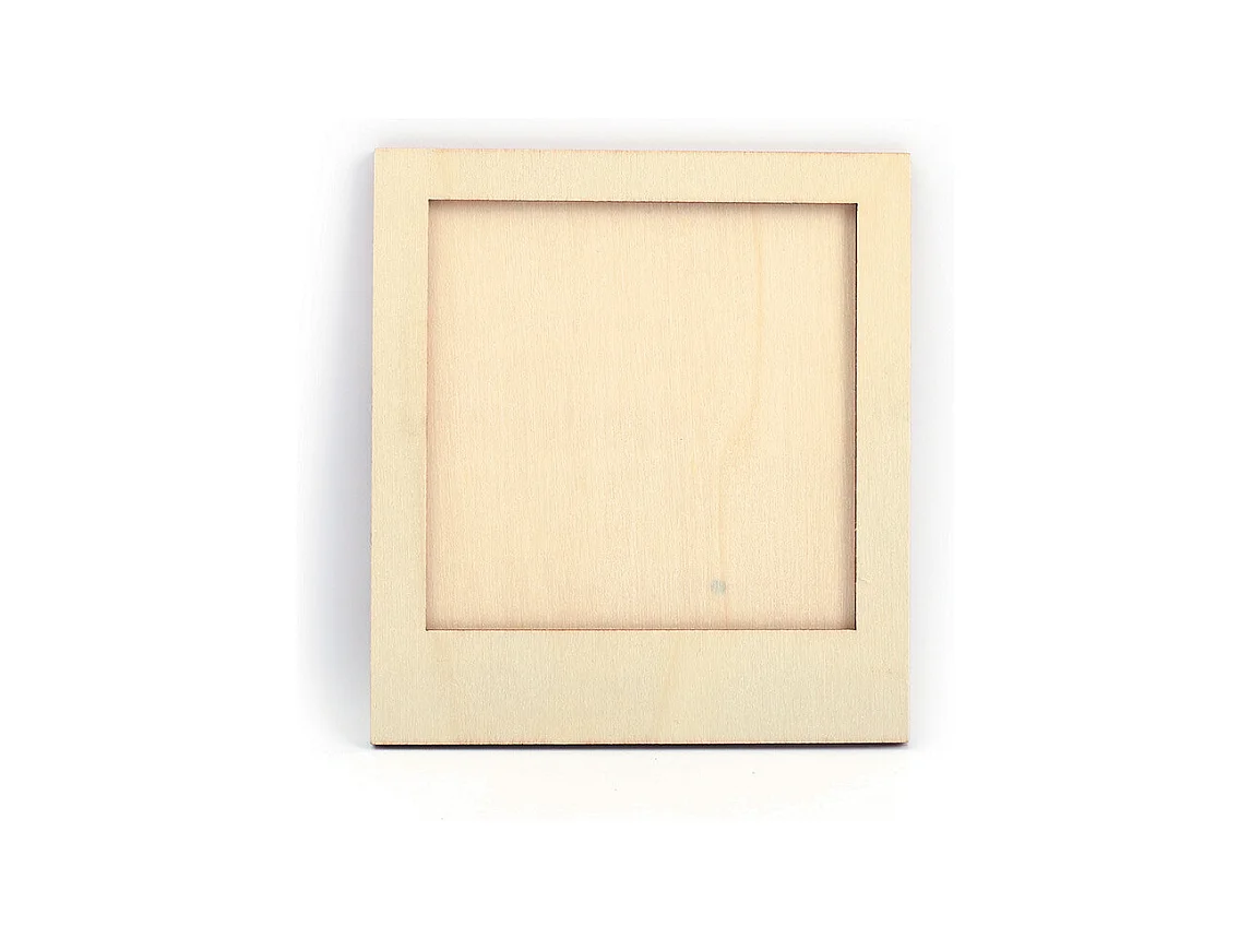 Cadre photo en bois à décorer - Polaroïd - 9,4 x 10 cm