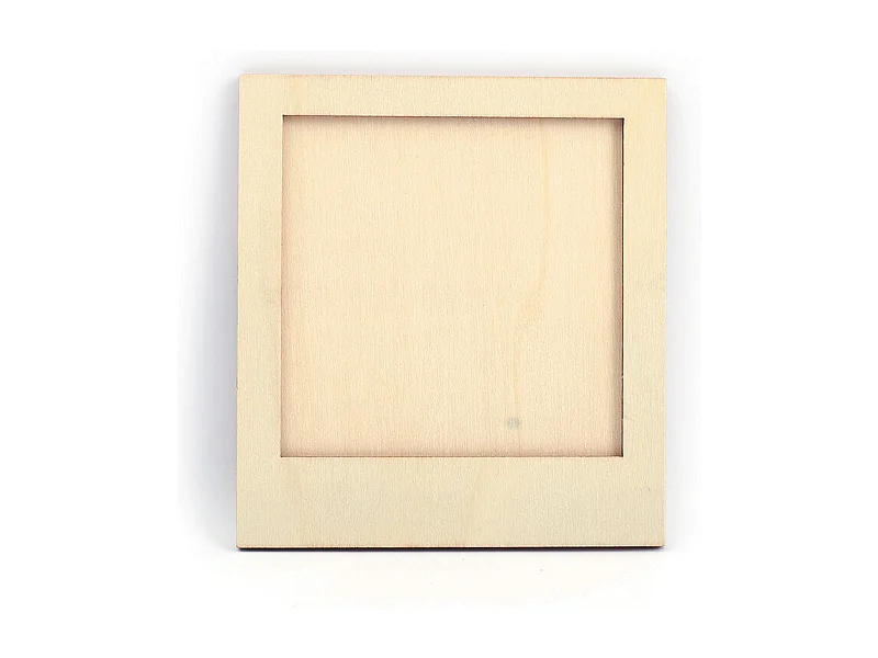Cadre photo en bois à décorer - Polaroïd - 9,4 x 10 cm