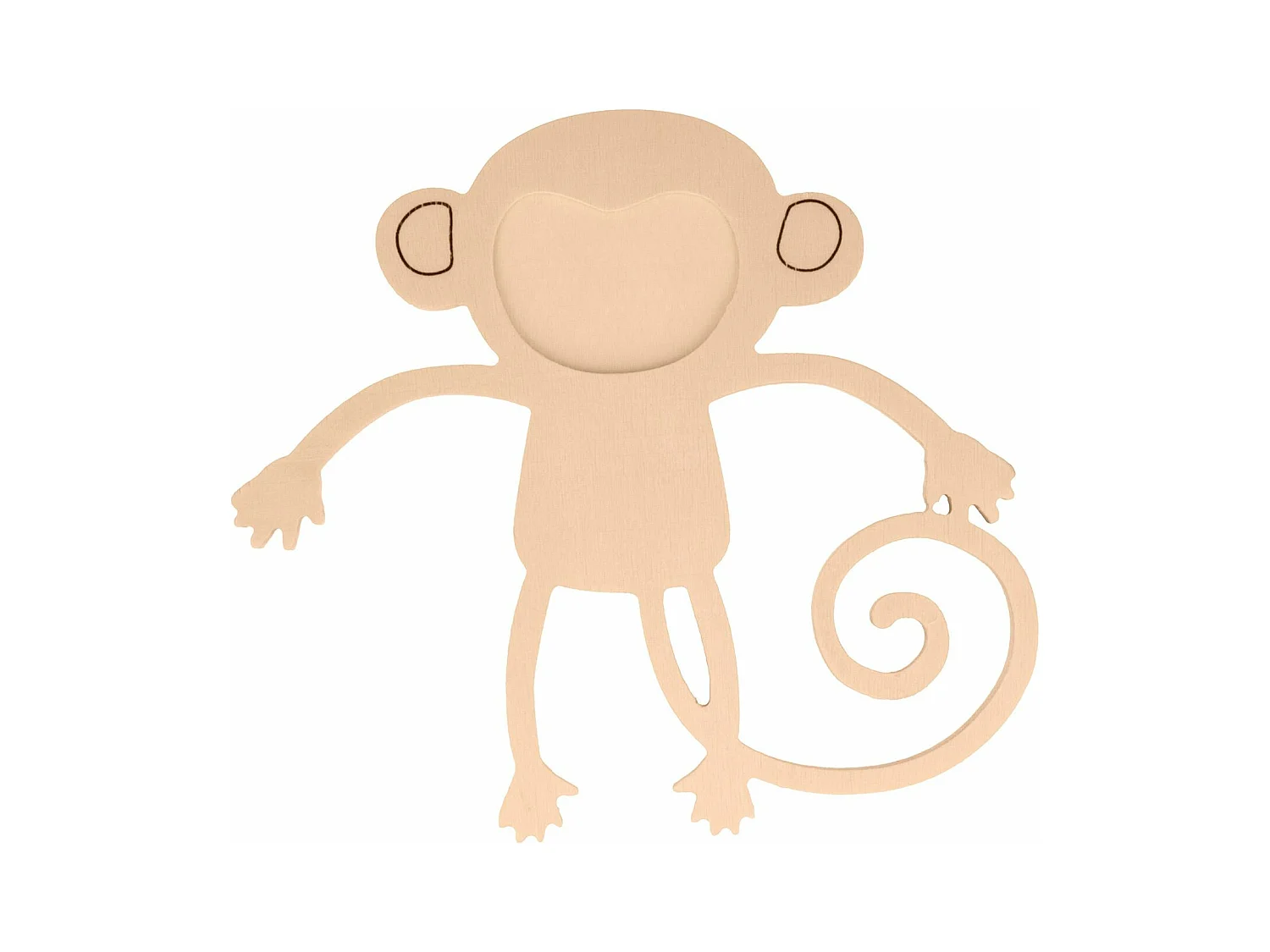 Cadre photo en bois en forme de singe