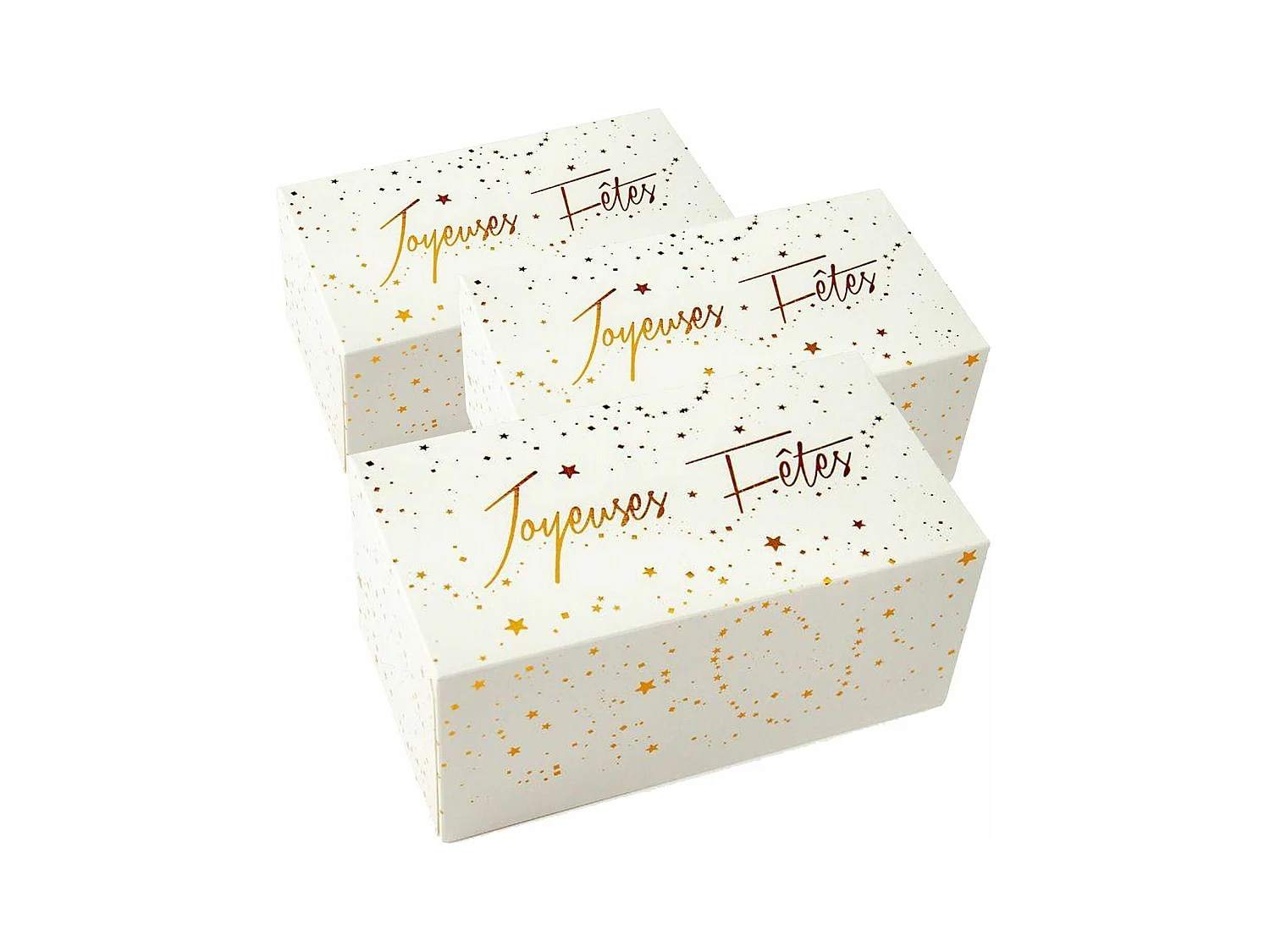 3 boîtes pour bûche de Noël 35 x 13 cm