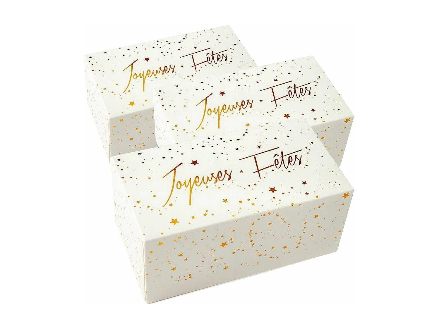 3 boîtes pour bûche de Noël 35 x 13 cm