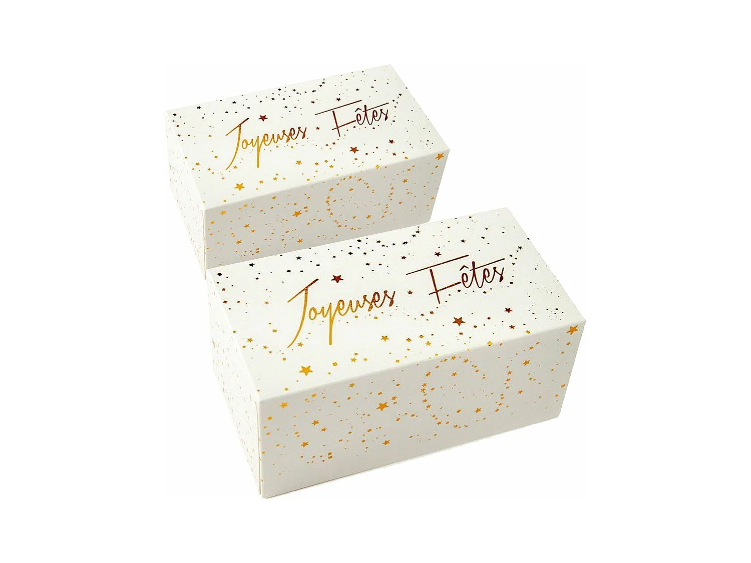 2 boîtes pour bûche de Noël 35 x 13 x 11 cm