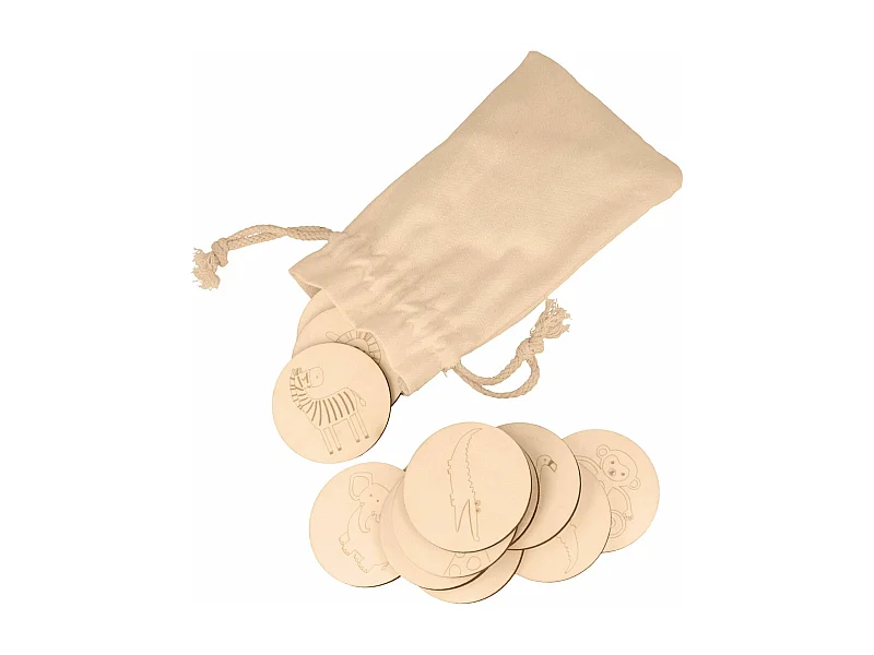 MemorySpiel aus Holz Safari