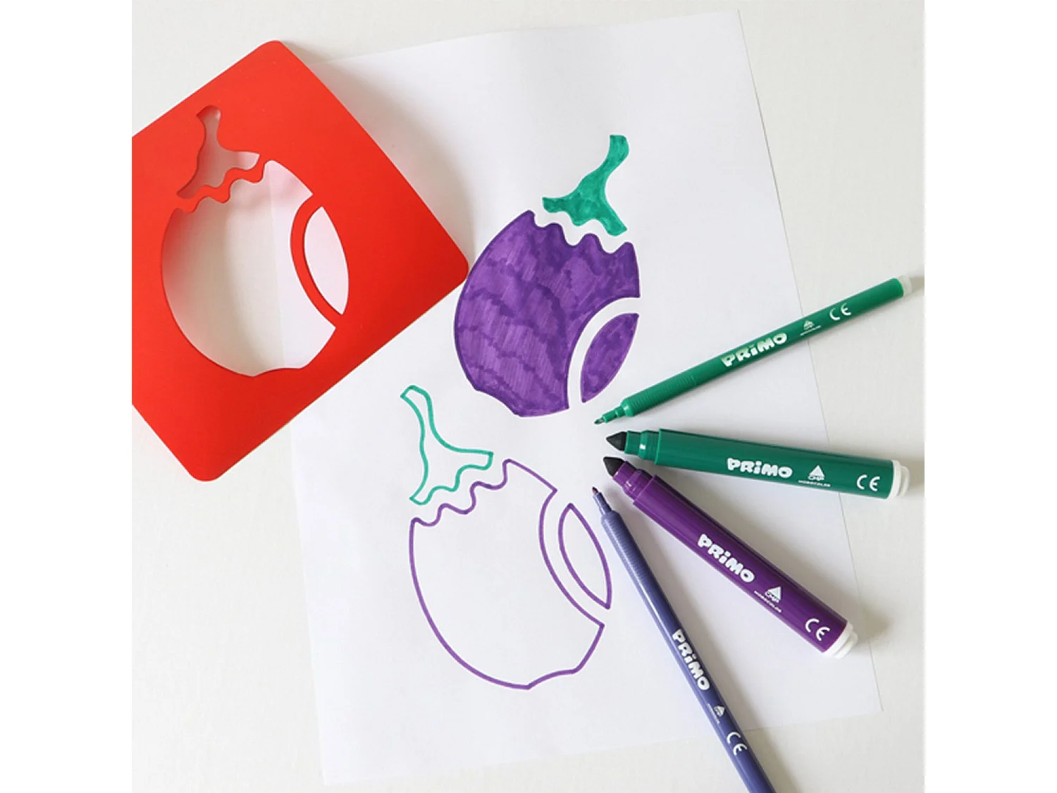 Seau de 36 gros feutres + 36 feutres pointe fine