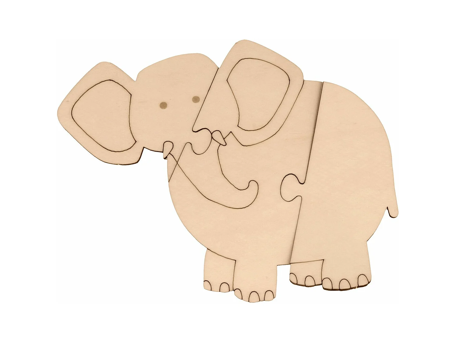Kit de 4 puzzles en bois animaux de la savane