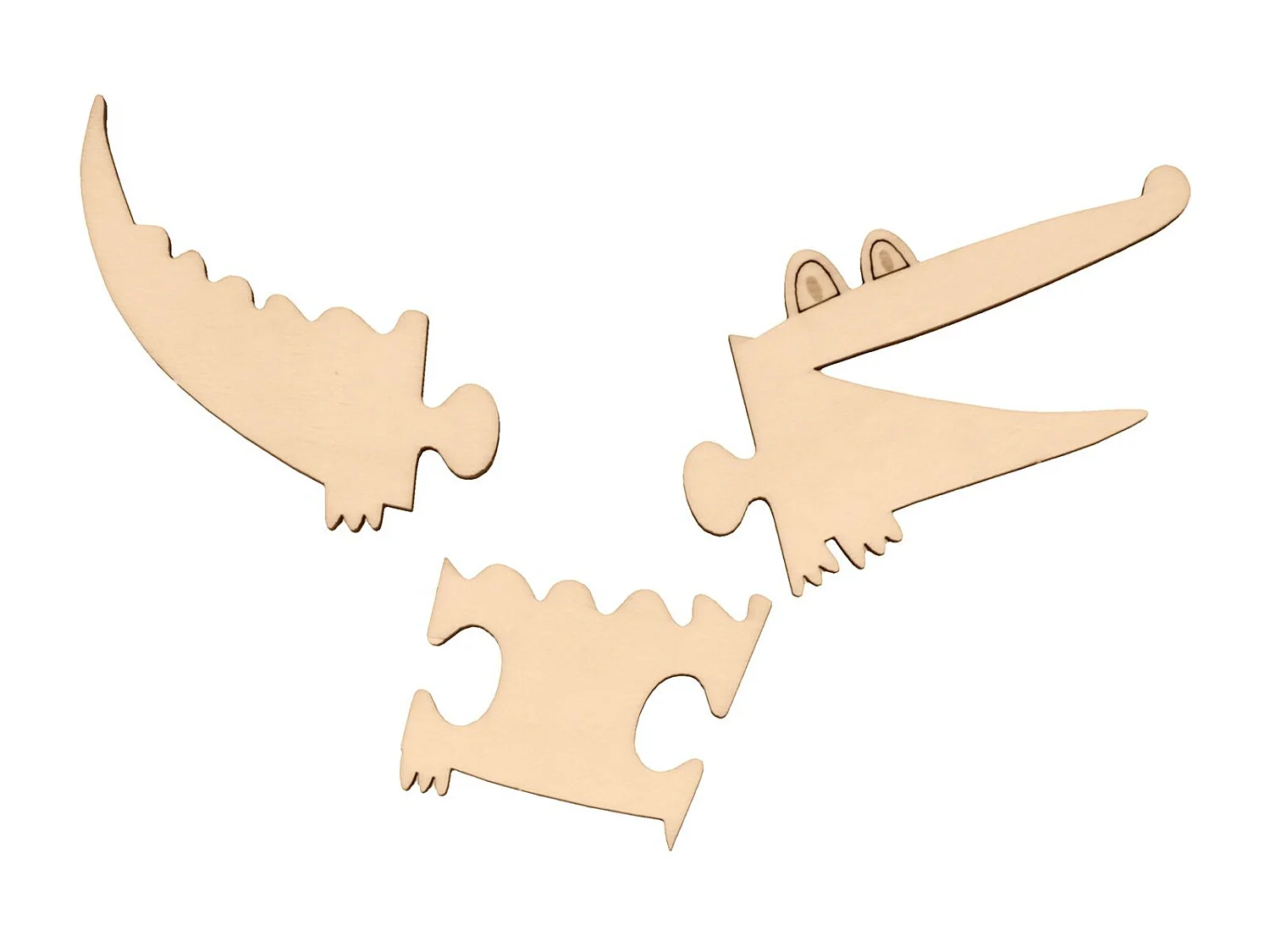 Set mit 4 Holzpuzzles Tiere der Savanne