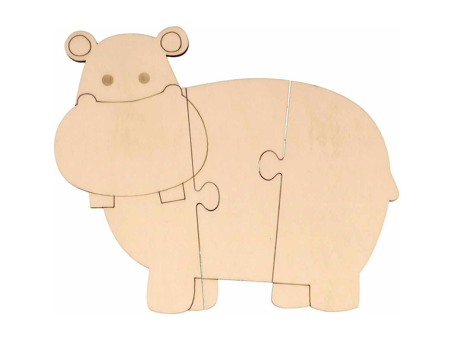 Set mit 4 Holzpuzzles Tiere der Savanne