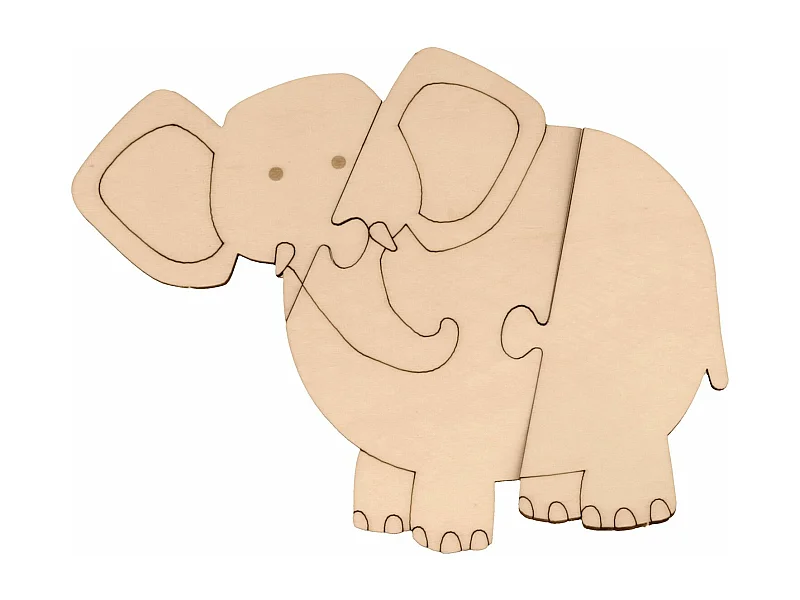 Kit de 4 puzzles en bois animaux de la savane