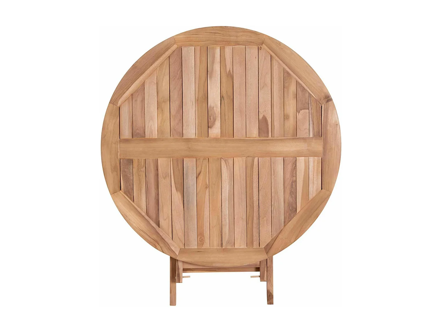 Table de jardin Ø 100 cm + 4 chaises en teck