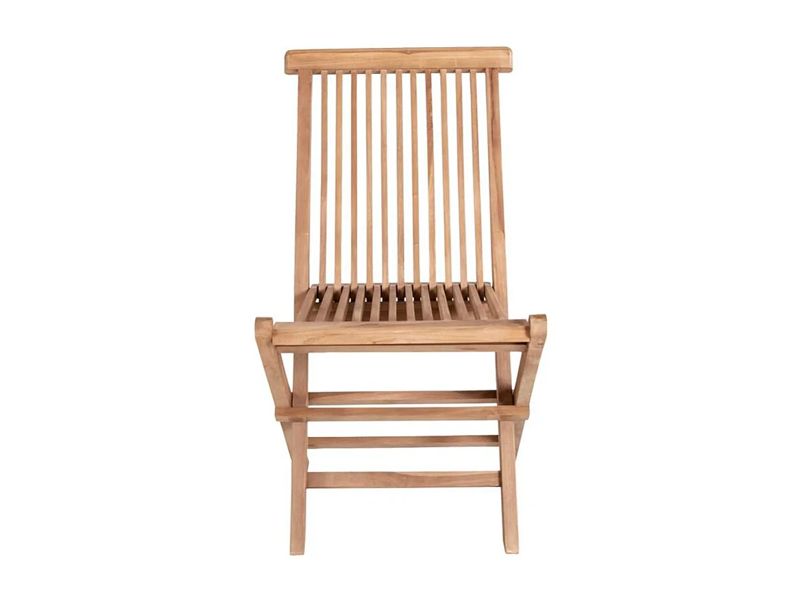 Table de jardin carrée 50 cm + 2 chaises en teck