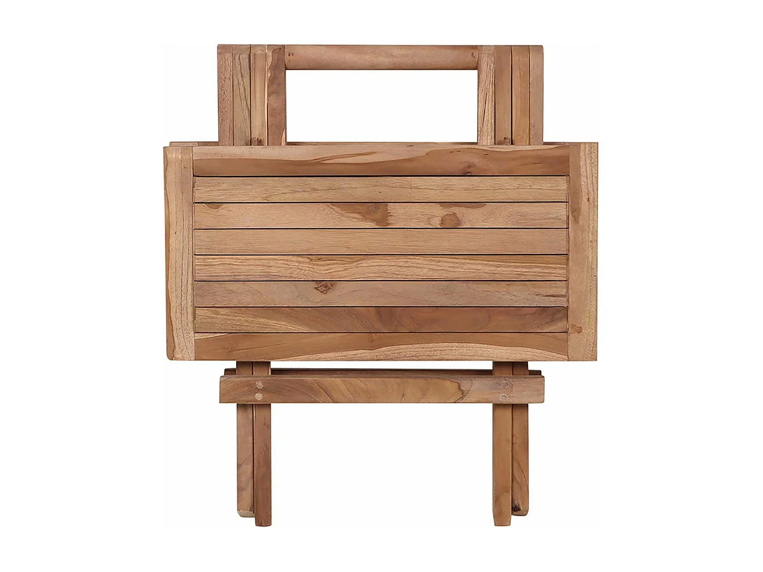 Table de jardin carrée 50 cm + 2 chaises en teck