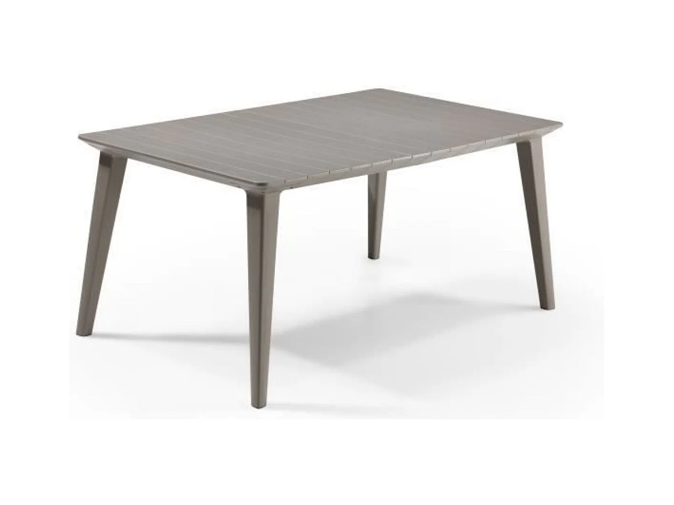 Table de jardin - rectangulaire 160cm - cappuccino - en résine - 6 personnes - Lima -Allibert by KETER