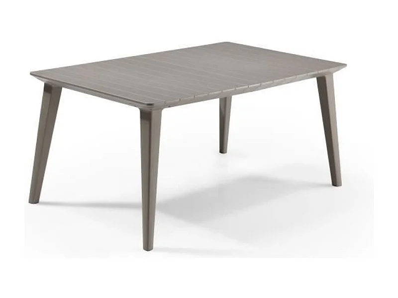 Table de jardin - rectangulaire 160cm - cappuccino - en résine - 6 personnes - Lima -Allibert by KETER