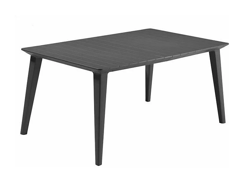 Table de jardin - rectangulaire 160cm - gris graphite - en résine - 6 personnes - Lima - Allibert by KETER