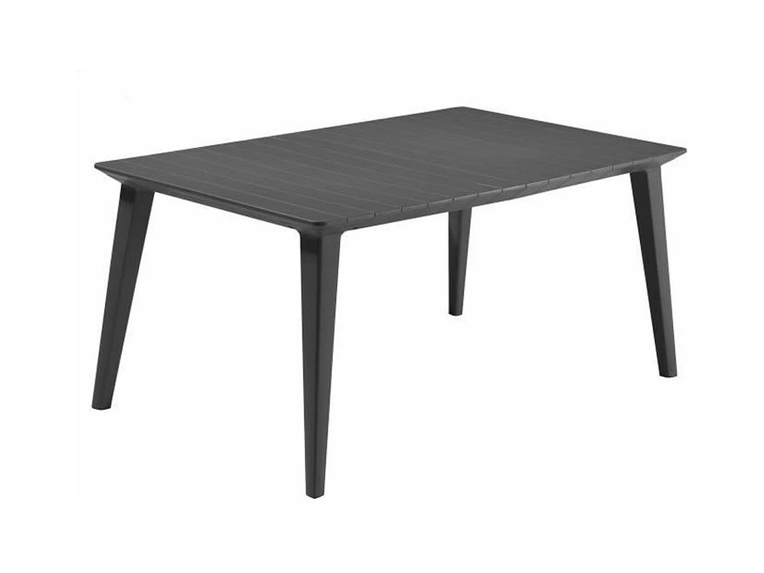 Table de jardin - rectangulaire 160cm - gris graphite - en résine - 6 personnes - Lima - Allibert by KETER