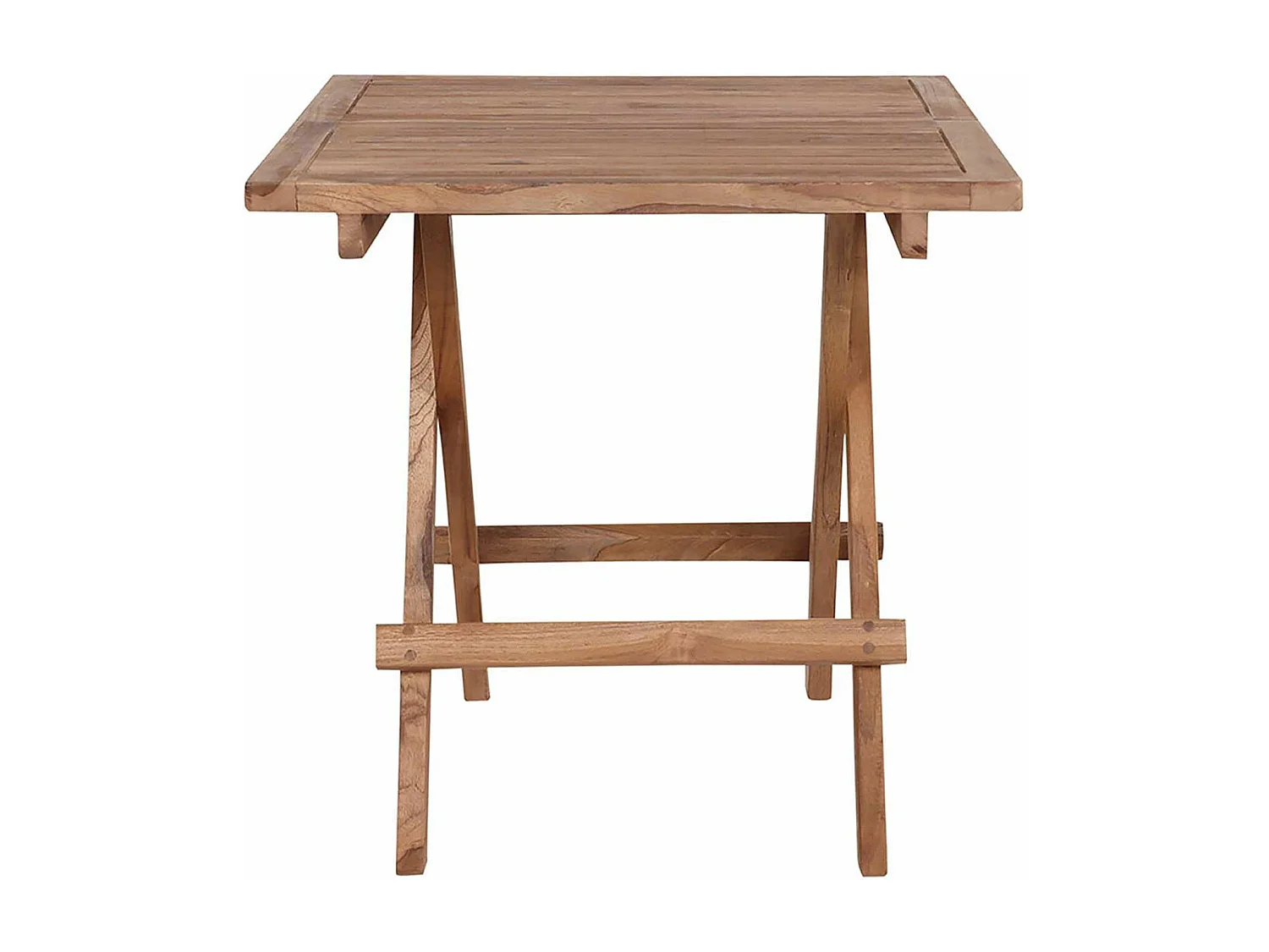 Table de jardin carrée 50 cm + 2 fauteuils