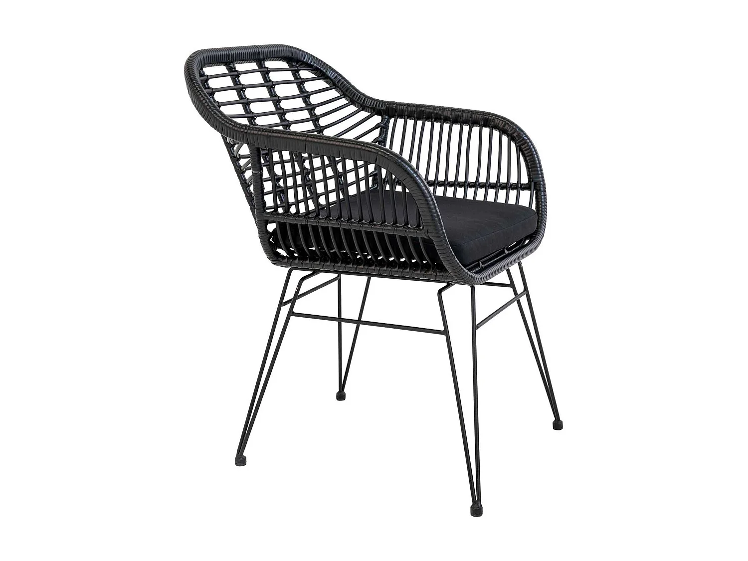 Mesa de jardín cuadrada 70 cm + 2 sillones