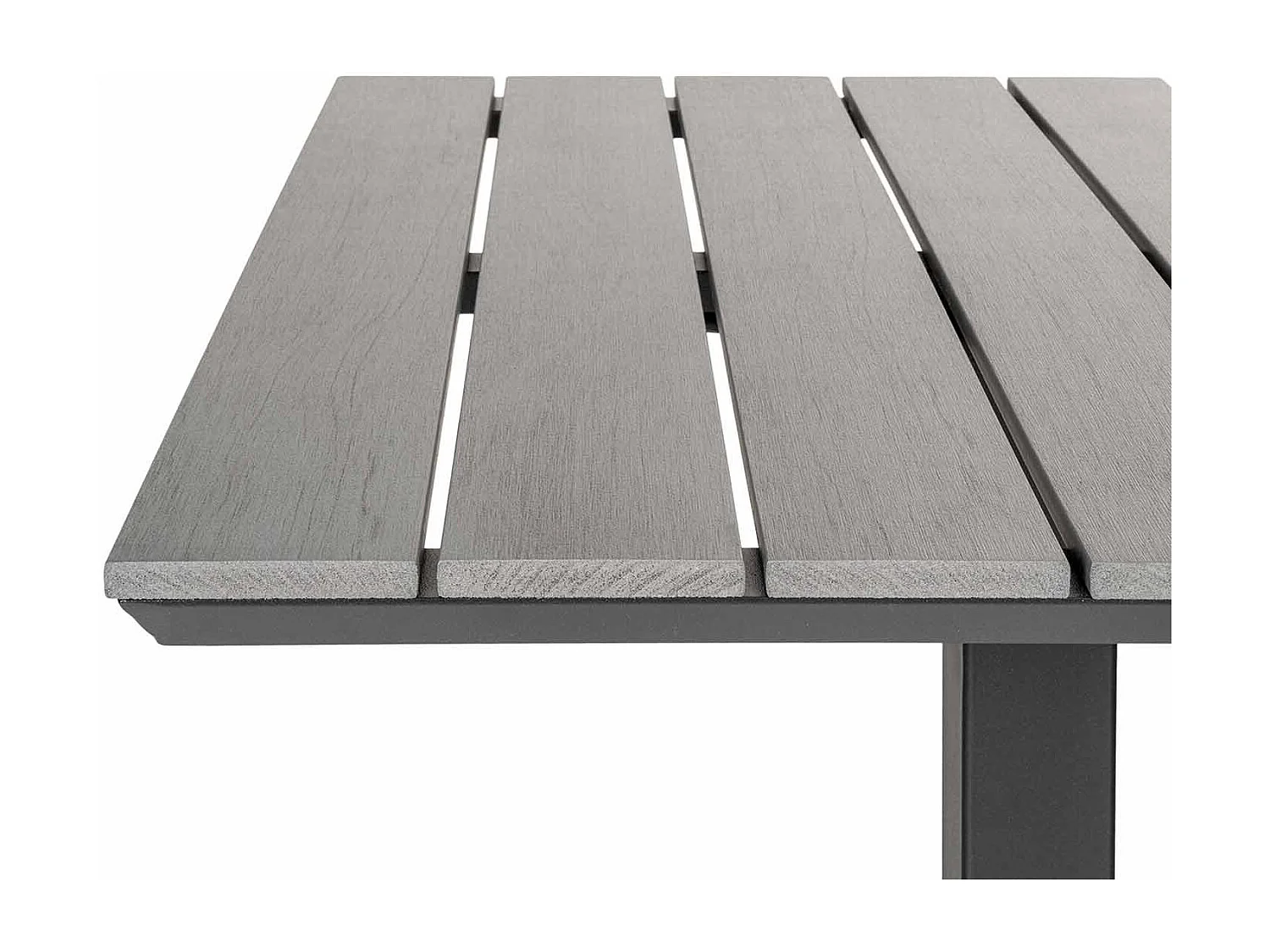 Table de jardin carrée 70 cm + 2 fauteuils