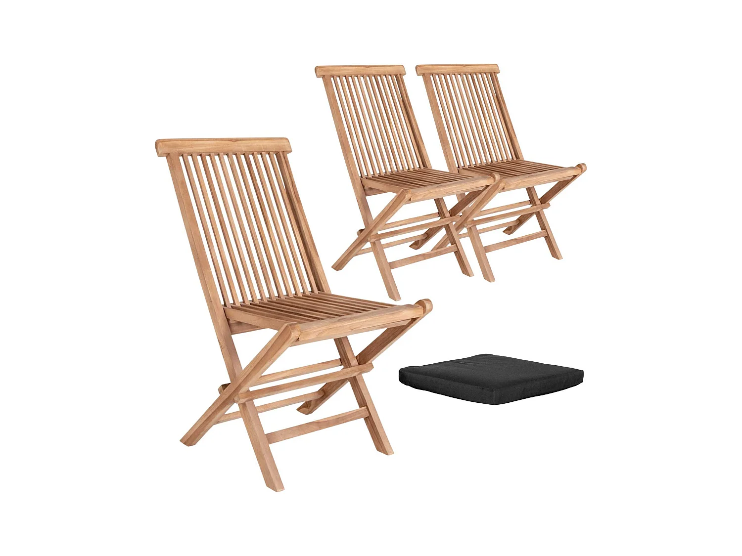 6 Chaises de jardin TOLEDO avec coussin