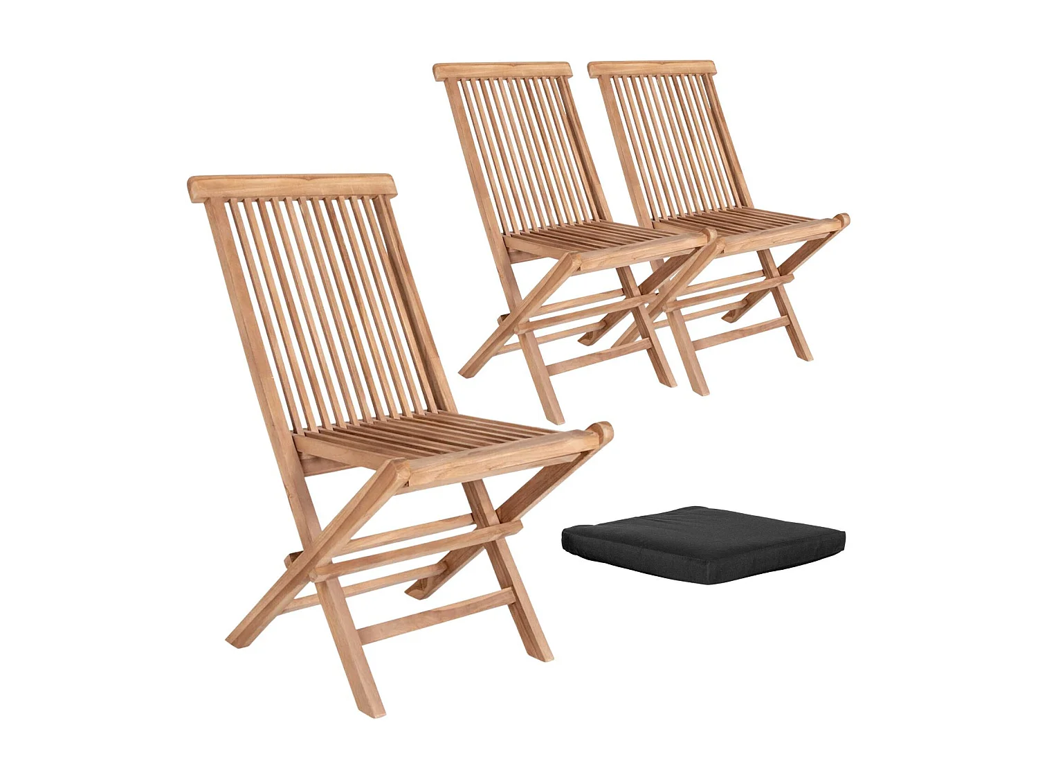 6 Chaises de jardin TOLEDO avec coussin