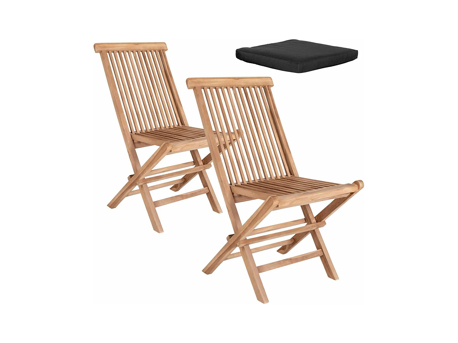 4 Chaises de jardin TOLEDO avec coussin