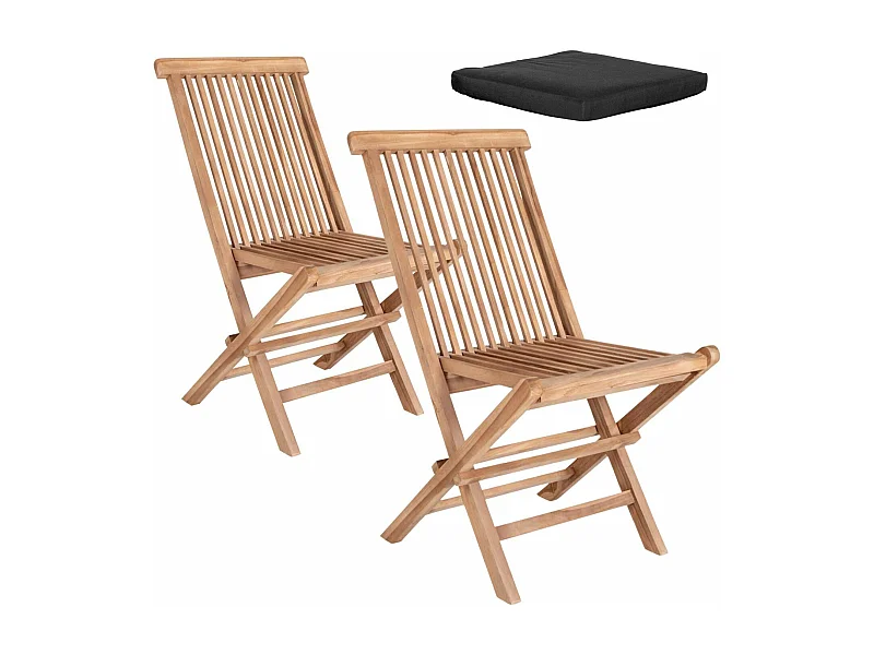 4 Chaises de jardin TOLEDO avec coussin