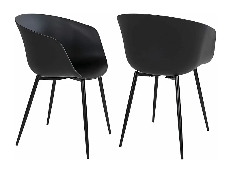 4 Sillones de jardín negros RODA