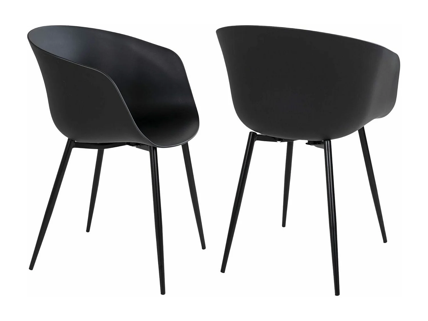 4 Sillones de jardín negros RODA