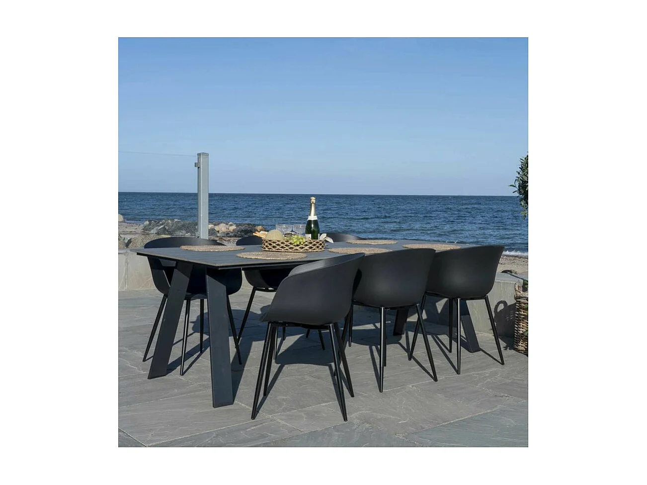 4 Sillones de jardín negros RODA