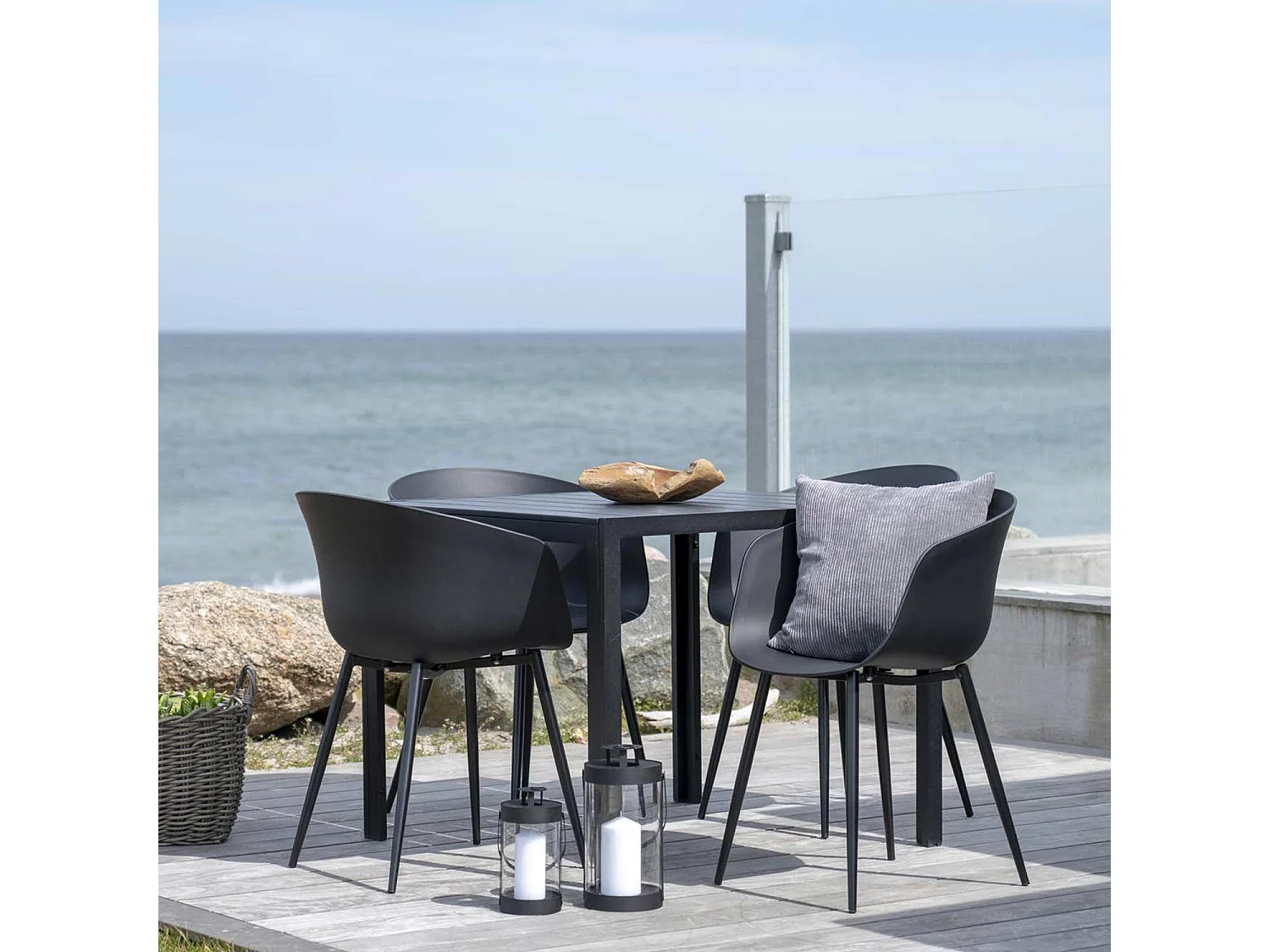 6 Sillones de jardín negros RODA