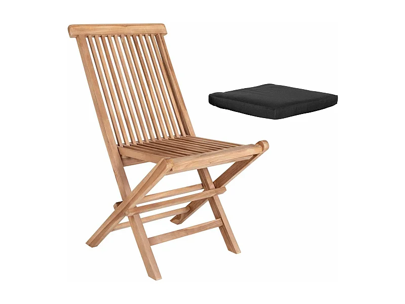 2 Chaises de jardin TOLEDO avec coussin