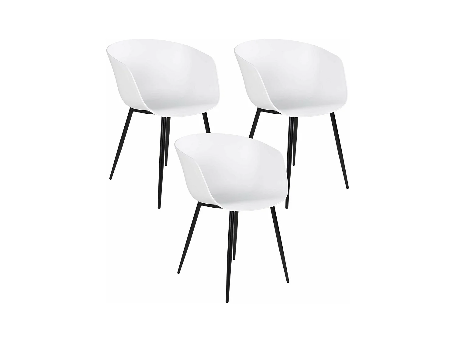 6 Fauteuils de jardin blanc RODA