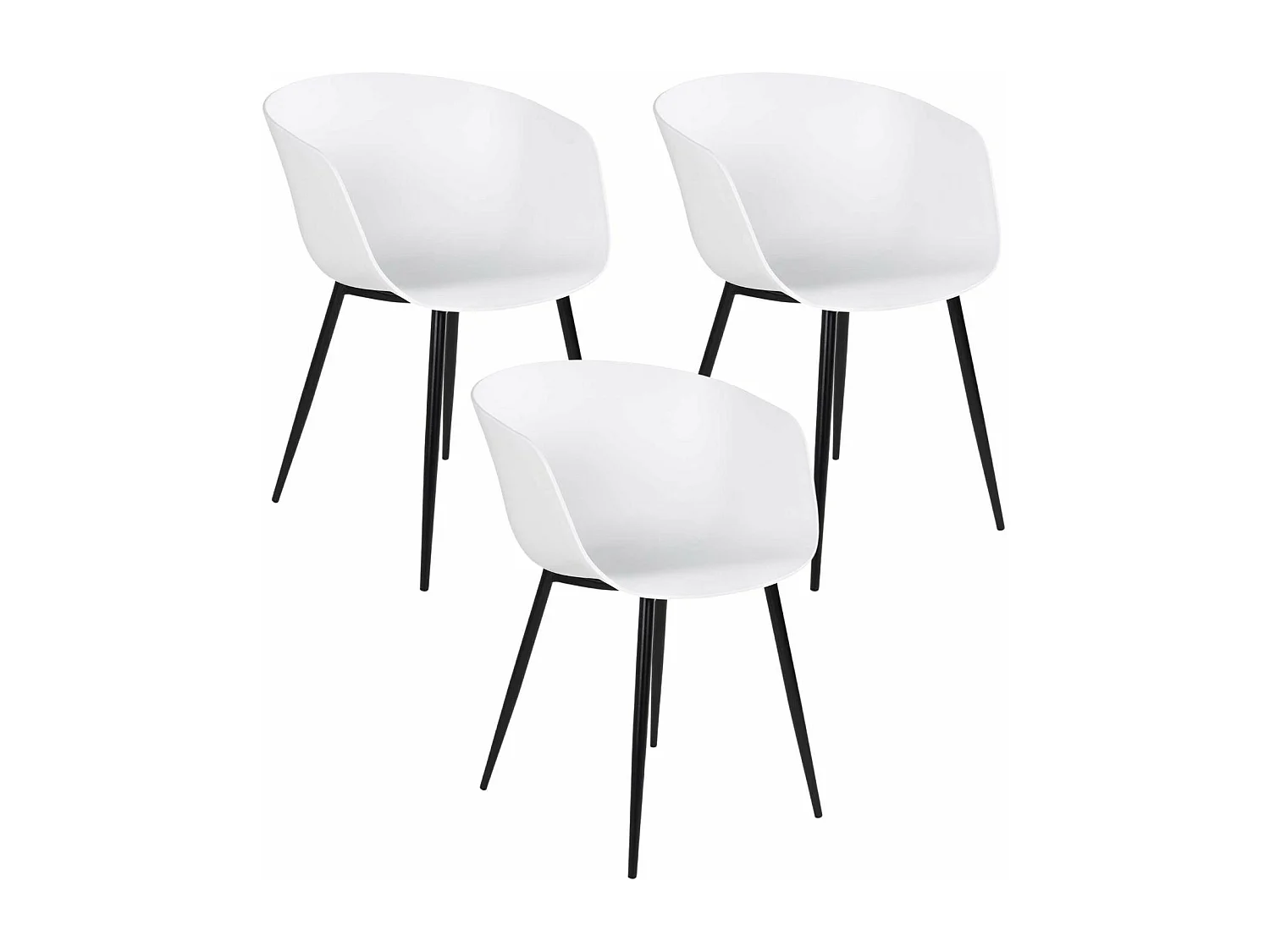 6 Fauteuils de jardin blanc RODA