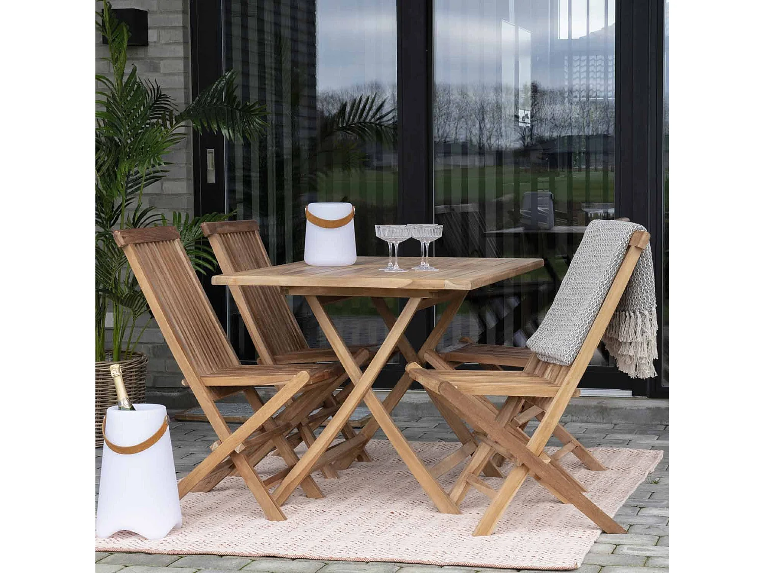 6 Chaises de jardin en teck TOLEDO