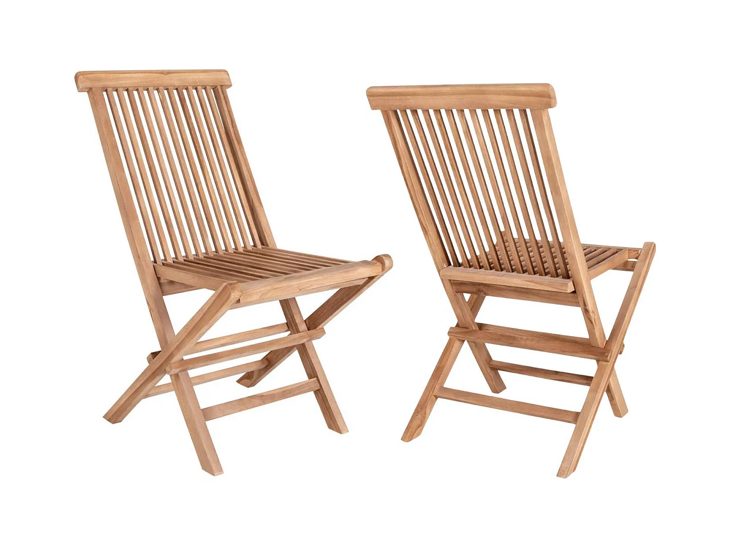 4 Chaises de jardin en teck TOLEDO