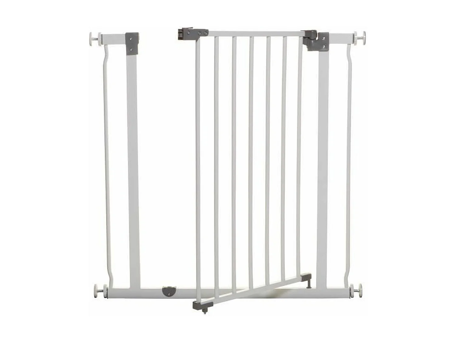Barrière de sécurité Liberty - Fixation par pression - Ouverture à double sens - Pour espace de 75 à 81 cm - Blanc
