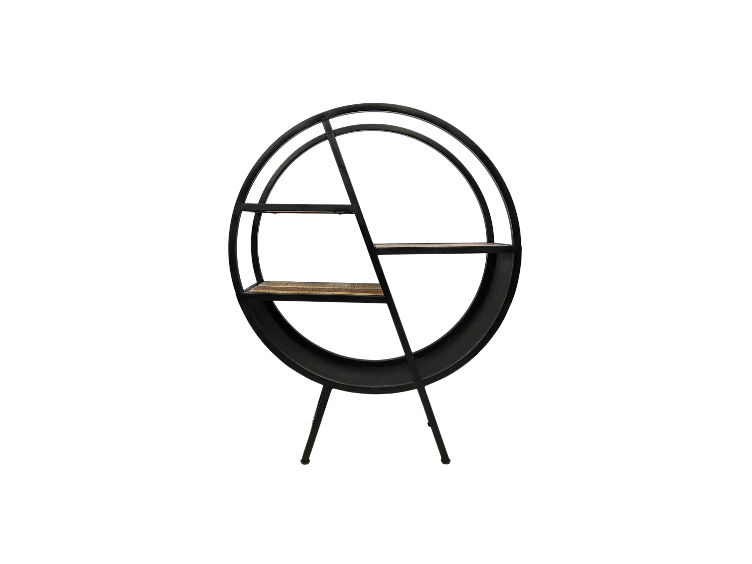 Étagère d'appoint - fer- bois de manguier - naturel - 80x30x100cm