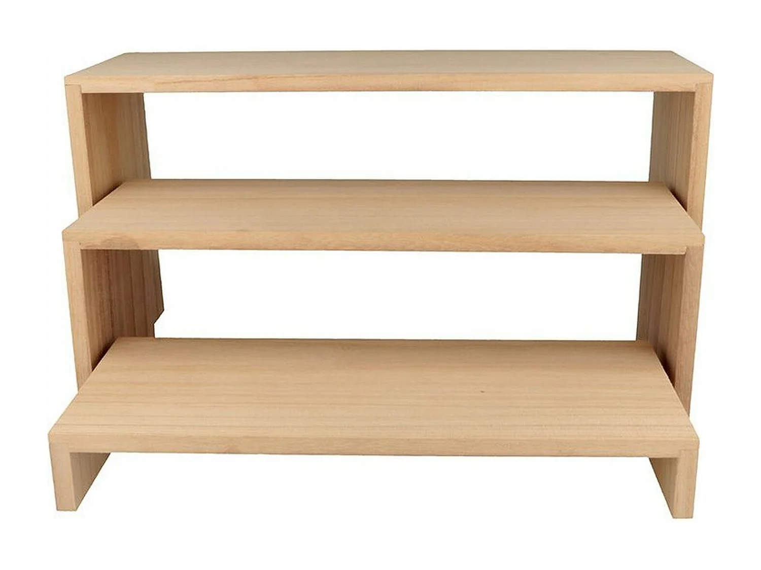 2 blocs de 3 étagères escalier en bois 18 x 35 cm