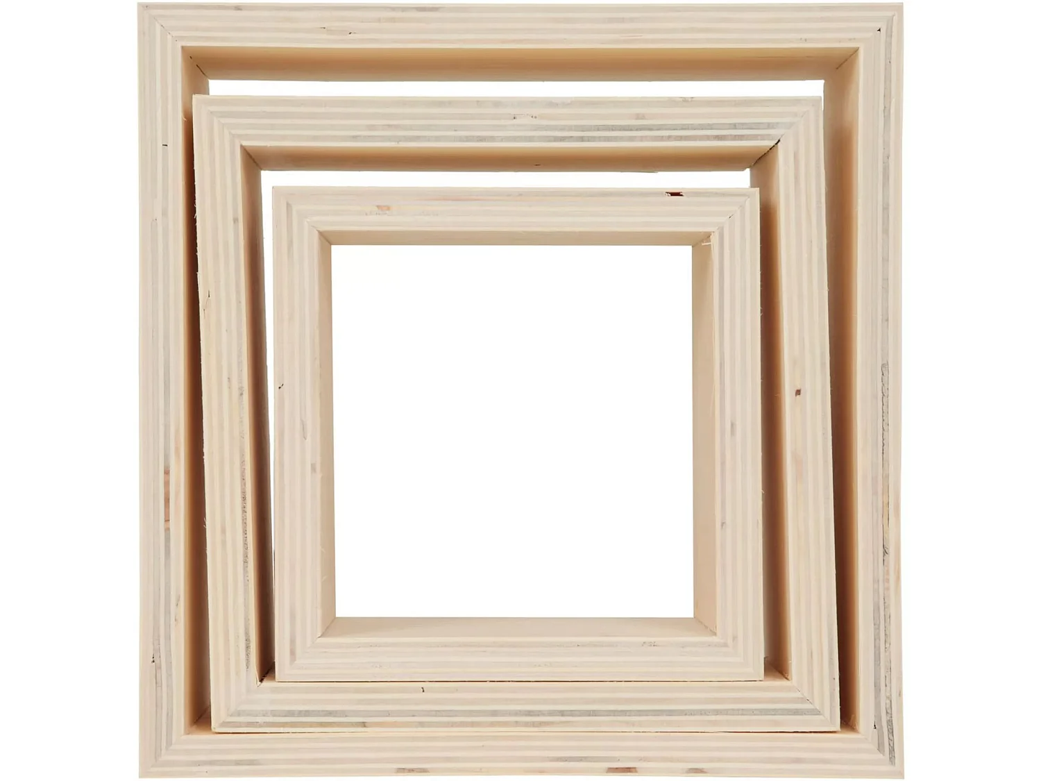 6 blocs de 3 petites étagères carrées en bois 22, 18 et 14 cm