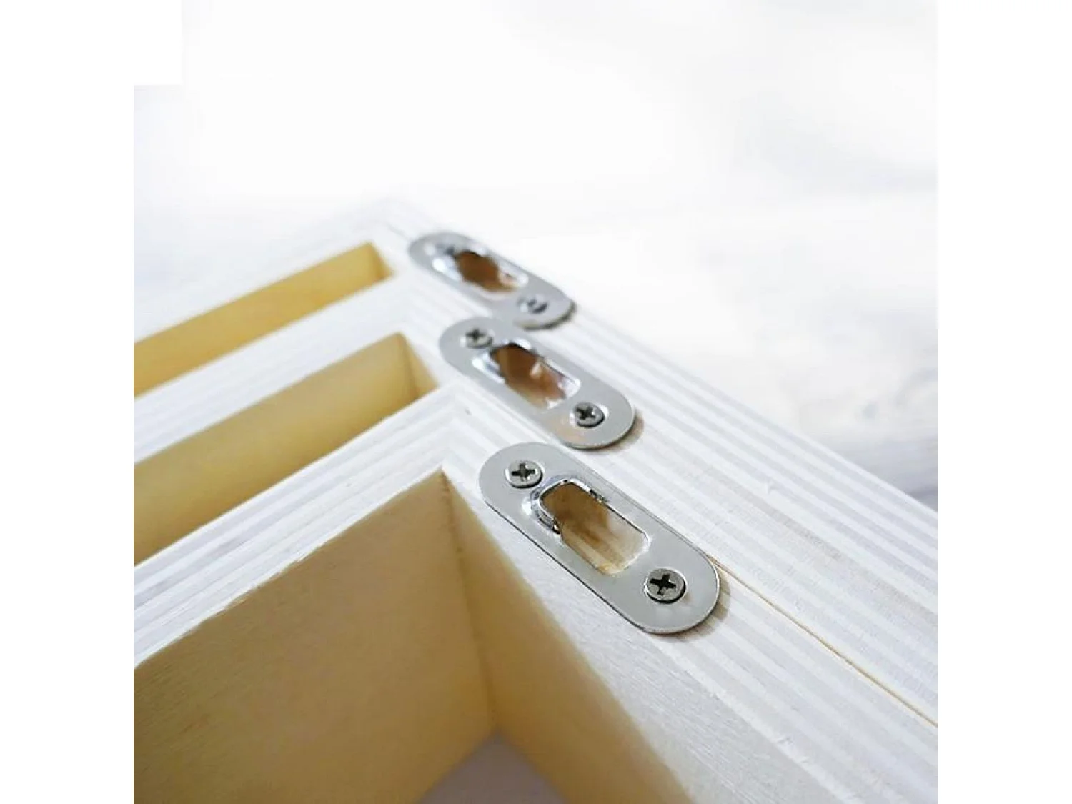 3 blocs de 3 petites étagères carrées en bois 22, 18 et 14 cm