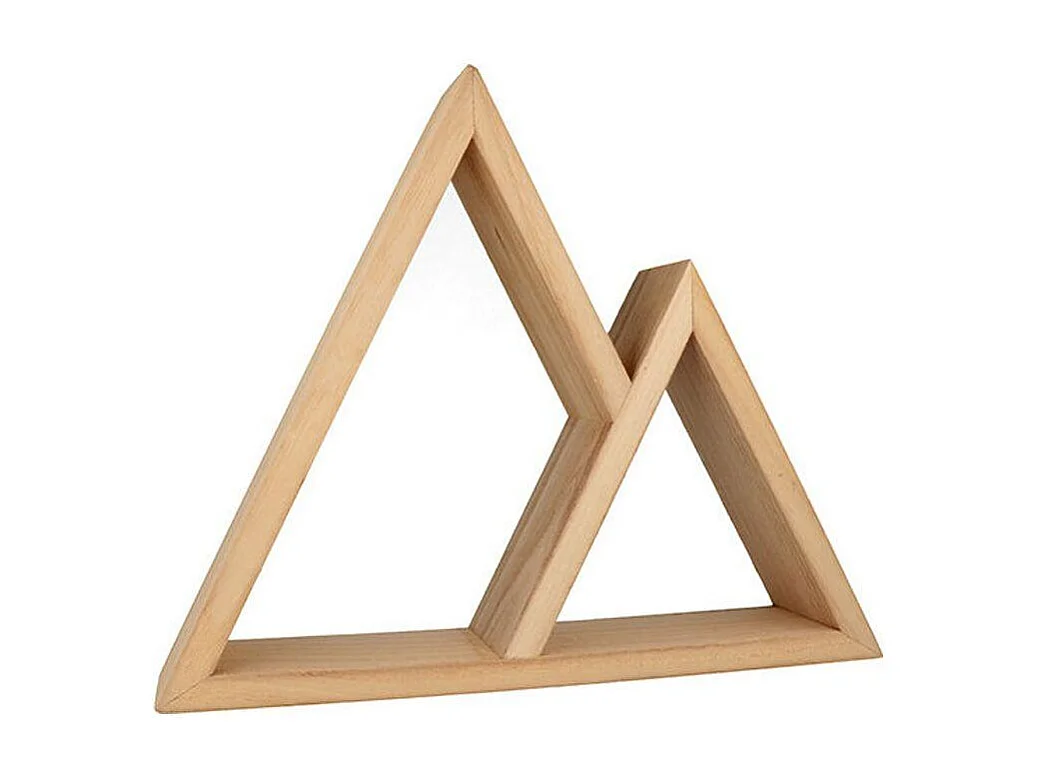 Wandregal aus Holz zum Dekorieren 37 x 30 cm Berg